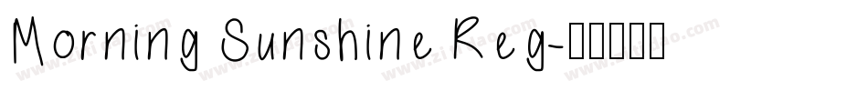 Morning Sunshine Reg字体转换